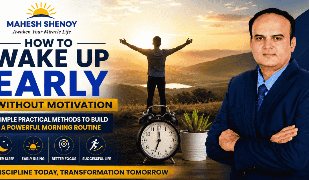 How to wake up early without motivation using practical morning habits to build discipline, focus and a successful daily routine.